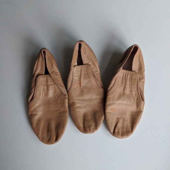 Bloch S0499L "Elasta Bootie" Tan Leather Jazz Shoes size 6 - Picture 2 of 4